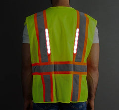 Nite Beams Class 2 LED Solid Adjustable Breakaway Public Safety Vest, Medium - 6XL