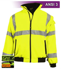 Reflective Apparel Class 3 Parka System w Removable Inner Jacket, Med - 6XL
