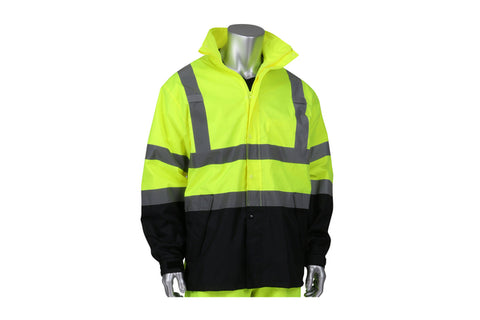 Viz™ ANSI Type R Class 3 Value All Purpose Waterproof Jacket with Black Bottom