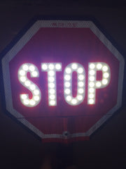 LED Lighted 12" STOP Paddle
