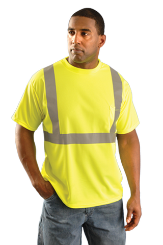Occunomix LUX-SSETP2 wicking polyester Class 2 tee shirt, S - 5XL